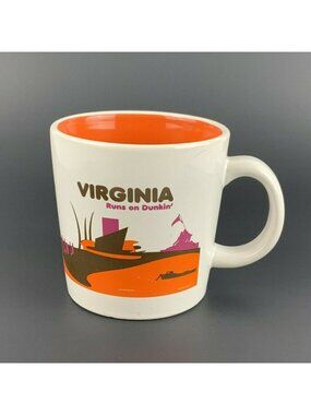 Dunkin Donuts Virginia Ceramic Coffee Mug 2012 Limited Edition 12 fl oz